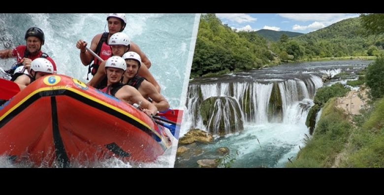 Isprobaj najmocniji adrenalinski rafting u Hrvatskoj na Uni STRBACKI BUK  LOSKUN licka strana Spust rijekom Unom kroz slapove i prirodu s opremom vodicem tokom cijele godine za samo 45 €