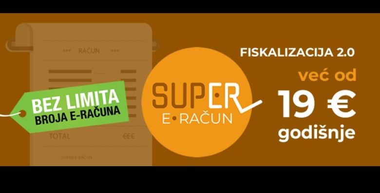 SUPER e Racun vec od samo 19 € za GODINU DANA  BEZ LIMITA broja e racuna Super cijena i za velike tvrtke ALL IN usluga  izrada slanje primanje i arhiviranje e Racuna  Informacijski posrednik 