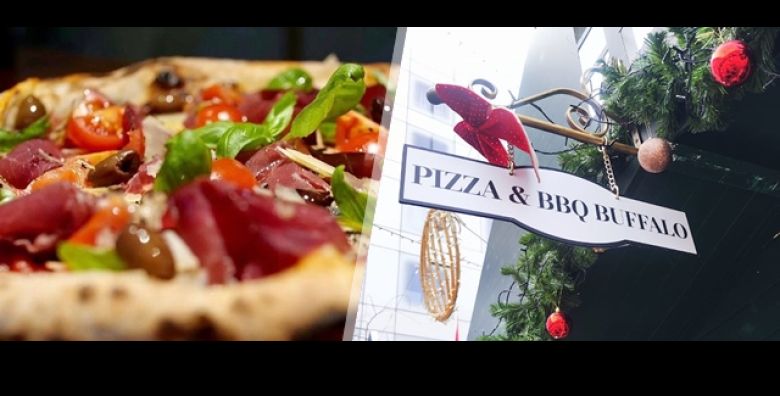Zagrijte adventsku vecer uz dvije case kuhanog vina i savrsenu pizzu po izboru — Pizza  BBQ Buffalo na Europskom trgu donosi top okuse Istre i Mediterana za 2 osobe 