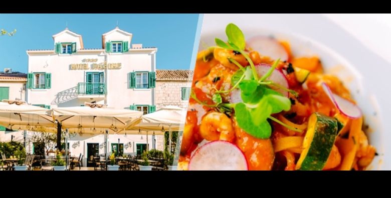 Istrazite Trogir i svratite na rucak u restoran Heritage Hotela Pasike uzivajte u ukusnom meniju  pizza ili pasta po izboru  palacinke za 2 osobe 