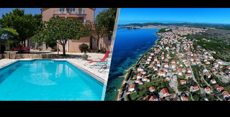 Pansion Bonaca Srima: 7 nocenja s doruckom za 2 odrasle osobe i 3 djece do 7 god LIPANJSKI odmor uz koristenje bazena rostilja klime i parkinga u blizini VODICA i Sibenika Iskoristite priliku 