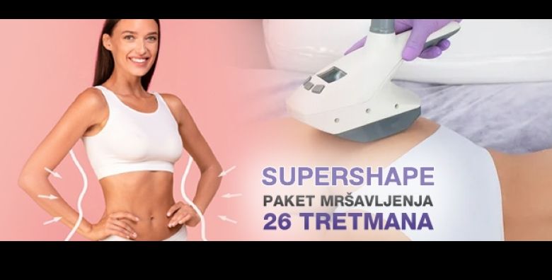  SPECIJALNA PONUDA Transformirajte tijelo uz 90posto popusta na SUPERSHAPE paket od 26 tretmana mrsavljenja uz 1 tretman LED maskom za lice u Bio Klinik Zagrebu  za savrsen izgled brzo i ucinkovito 