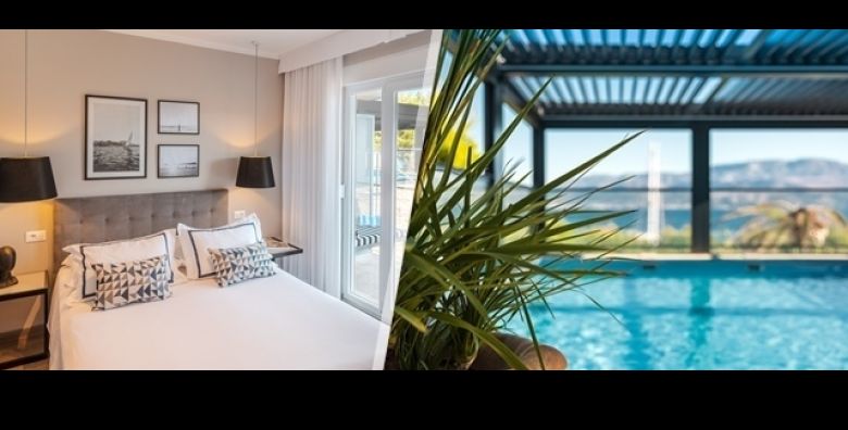 HOTEL OSAM 4  Supetar: 2 dana 1 NOCENJE s doruckom za 2 OSOBE u sobi ili suiteu s POGLEDOM NA MORE uz neogranicen WELLNESS fitness i transfer  vrhunski ADULTS ONLY odmor na otoku BRACU 