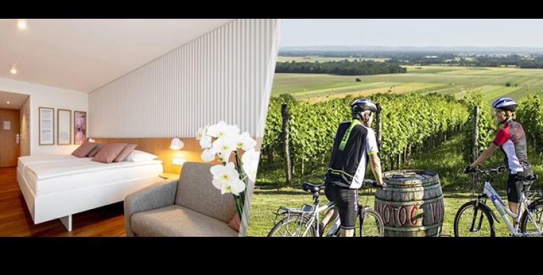 Paket za PAROVE u Hotelu Termal 4 za 2 osobe u DELUXE SOBI 2 NOCENJA s polupansionom SAUNE i neograniceno KUPANJE u Termama 3000  Moravske Toplice Vas AKTIVNI ODMOR uz bike pogodnosti 