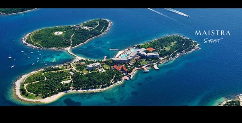 ROVINJ  ISLAND HOTEL ISTRA 4 : 2 nocenja s POLUPANSIONOM za 2 osobe i 1 DIJETE do 11 99 godina Ukljuceno pice uz veceru Wellness  Spa bazeni fitness i prijevoz BRODOM na otok po SUPER CIJENI 