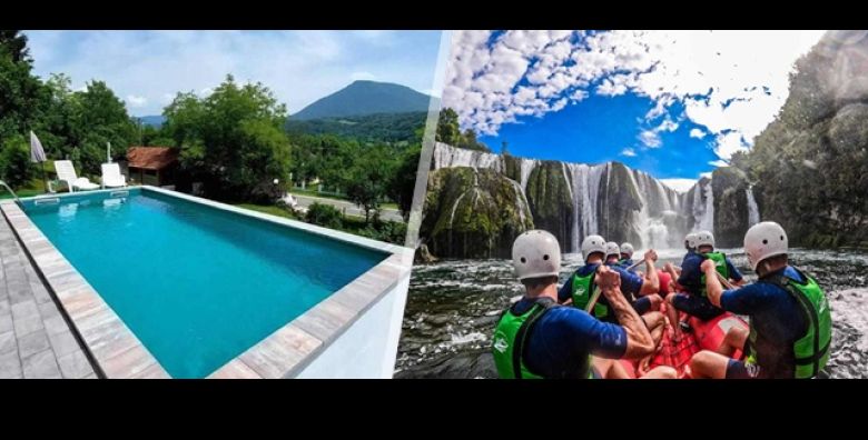  BIHAC UNA UNIQUE Rafting and Adventure center: nezaboravan odmor uz RAFTING NA UNI 1x NOCENJE S DORUCKOM u vili s bazenom rajska ruta SKIPER i oprema  sve za SAMO 72 € po osobi 