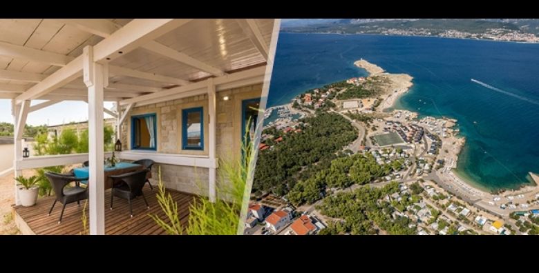 PET FRIENDLY Proljece na KRKU za 4 osobe i ljubimca 2 ili 3 nocenja u Kampu Tiha Silo u modernim KUCICAMA uz 2 h TENISA i opremu Iskusite miran ODMOR u zagrljaju mora i borova 