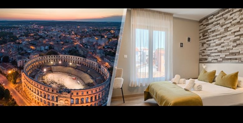 POCETAK LJETA u Pula City Center Accommodation uz 3 dana 2 nocenja s DORUCKOM za 2 osobe u Superior sobi s balkonom Ukljuceno PICE dobrodoslice besplatan PARKING pametne brave i 24 7 self check in 