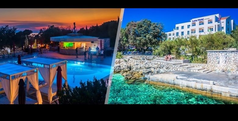 PREDSEZONA I POSTSEZONA u Novalji 2 nocenja uz ALL INCLUSIVE za 2 odrasle osobe  2 DJECE GRATIS u Superior sobi s POGLEDOM NA MORE Koristenje BAZENA i djecjih sadrzaja u La Luna Hotelu 4 