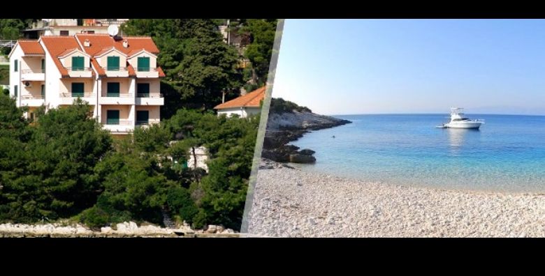 RUJAN NA KORCULI Apartmani Vala u Veloj Luci: 5 ili 7 nocenja s POGLEDOM NA MORE za 2 osobe i 2 djece do 12 godina GRATIS Ukljucen parking Wi Fi i BOCA VINA na poklon 