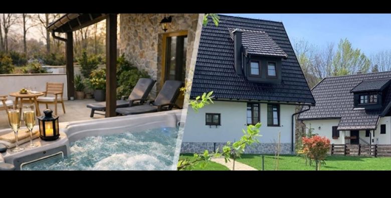 NP Plitvicka jezera  Plitvice Falls Cottage 4 : 1 ili 2 nocenja s DORUCKOM za 2 osobe Birajte TJEDNI ILI VIKEND odmor Gastro paket s vecerom u 3 slijeda ili Premium Suite s privatnim jacuzzijem 