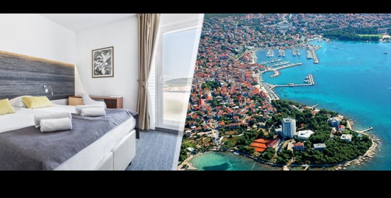 VODICE  OBITELJSKI ODMOR U HOTELU PUNTA 4  2 nocenja ALL INCLUSIVE LIGHT za 2 odrasle osobe i dijete do 12 godina u sobi na morskoj strani uz ukljucenu MASAZU unutarnji BAZEN I SAUNE 
