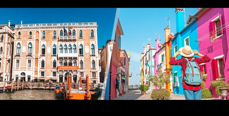  13 15 11  DOZIVI ROMANTICNU VENECIJU uz Arriva Travel Posjeti Murano Burano  La Biennale: nocenje s DORUCKOM povratni vlak lokalni vodic i bus iz Osijeka Djakova Broda i Zagreba Top cijena 