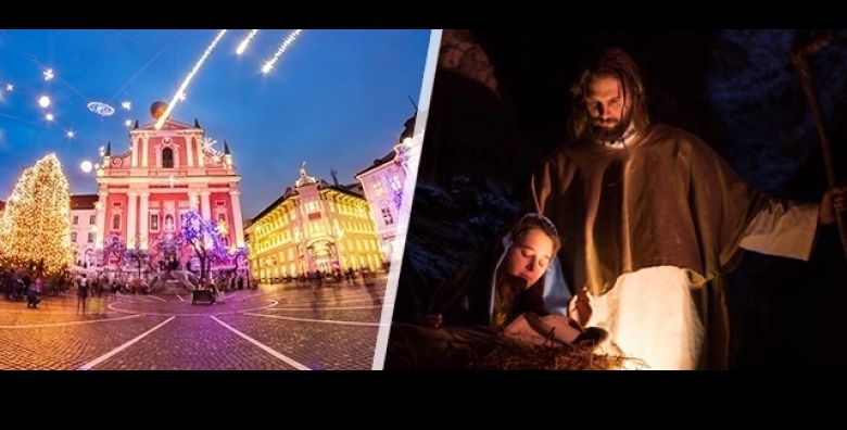 ADVENT u Ljubljani i zive jaslice u Postonjskoj jami uz Darojkovic Promet Ukljucene ULAZNICE za spektakl u spilji voznja vlakicem razgled grada prijevoz AUTOBUSOM i pratitelj putovanja 