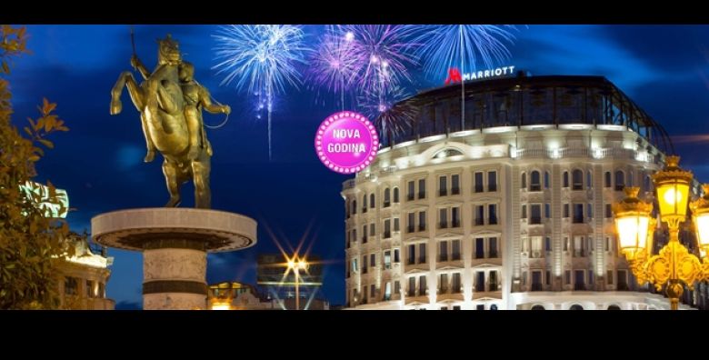 Skopje Marriott Hotel 5  savrsena NOVA GODINA za dvoje uz WELLNESS i okuse Makedonije All inclusive svecani DOCEK ili blagdanski odmor uz ukljucena 2 ili 3 nocenja s DORUCKOM na top lokaciji 