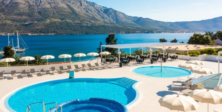 Marko Polo Maradiso Hotel by Aminess  Obiteljsko first minute ljeto na Korculi Korcula Dalmacija Hrvatska  356 EUR  2x nocenje u dvokrevetnoj Comfort sobi za 2 osobe 1 dijete do 9 99 godina i 1 dijete do 2 99 godina besplatno  Polupansion