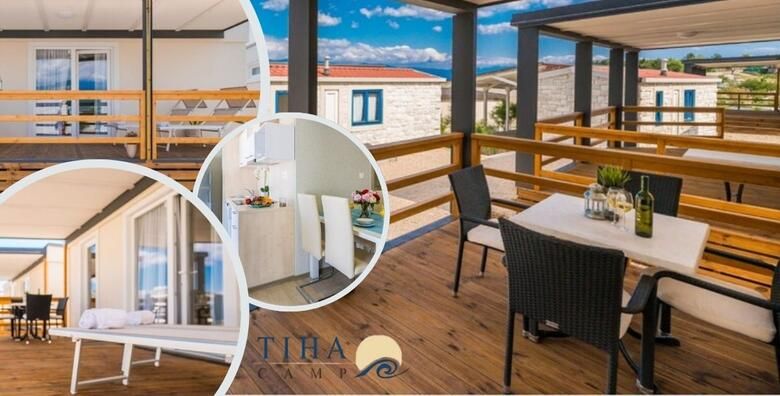 OBITELJSKI ODMOR NA OTOKU KRKU  savrsen odmor za sve ljubitelje kampiranja uz 2 ili 3 nocenja za do 5 osoba u luksuznoj mobilnoj kucici u Kampu Tiha Silo 4 