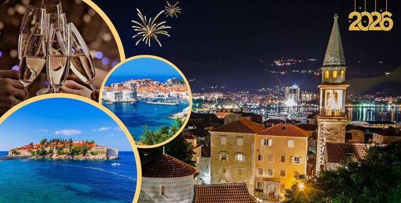 NOVA GODINA u Budvi uz posjet Dubrovniku  docekajte najludju noc i upoznajte okolne crnogorske gradove uz 3 nocenja i prijevoz busom za do 4 osobe uz prijevoz autobusom