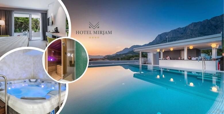 Jesen u Boutique Hotelu Mirjam 4  Makarska rivijera  2 ili 3 nocenja s doruckom za 2 osobe uz koristenje ROOFTOP GRIJANOG BAZENA sauna i jacuzzija