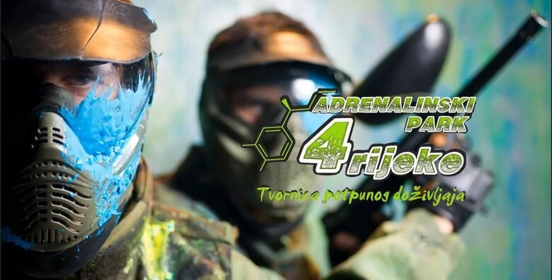 BUBBLE FOOTBAL 2h ili PAINTBALL 3h 500 kuglica  zaigrajte nogomet u velikoj prozirnoj lopti ili dinamicnu igru gadjanja kuglicama na poligonu Adrenalinskog parka 4 rijeke
