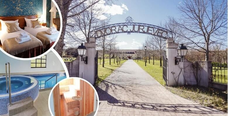 Odmor iz bajke u aristokratskom stilu Hotela Dvorac Jurjevec 4  1 2 ili 3 nocenja s doruckom za dvoje u blizini Zagreba uz grijani bazen jacuzzi i finsku saunu