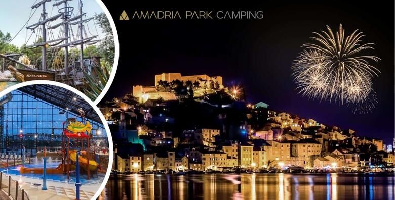 Docek Nove godine u Sibeniku  2 nocenja s doruckom za 2 odrasle osobe i 2 djece do 9 99 godina u Amadria Park Campingu 4 uz ulaznice za unutrasnji Aquapark Dalmatia