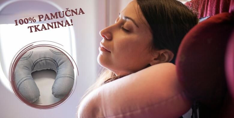 PUTNI JASTUK  ucinite svoja putovanja ljepsima i ugodnijima u autu vlaku autobusu ili avionu uz pamucnu NAVLAKU koja se lako skida i pere