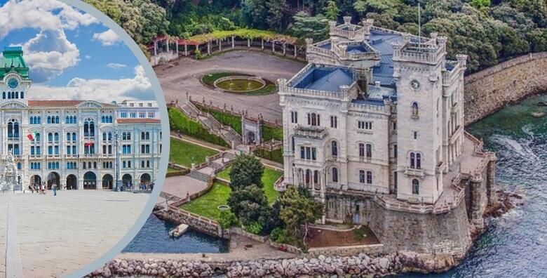 Posjetite dvorac Miramare i uzivajte u njegovim prirodnim ljepotama i bogatoj povijesnoj ostavstini a potom istrazite grad Trst uz osiguran prijevoz