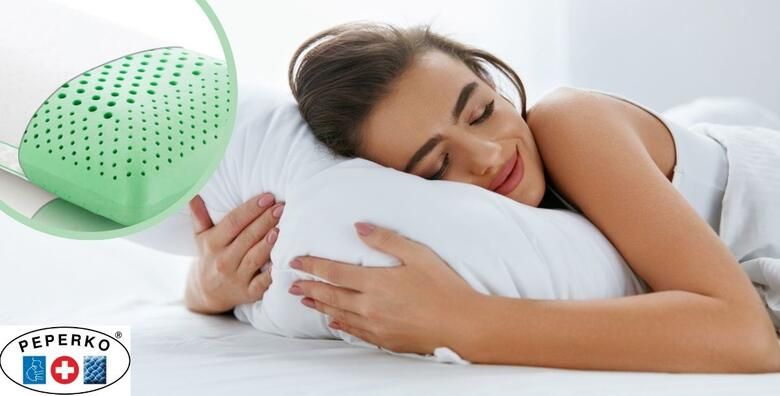 Memory jastuk s ricinusovim uljem  savrseno se prilagodjava obliku i temperaturi tijela te podupire kraljeznicu vrat i glavu  BESPLATNA DOSTAVA 