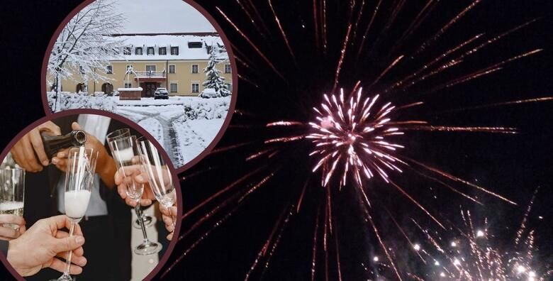 Docek nove godine u Hotelu Dvorac Jurjevec 4 uz cjelovecernji program pjenusac dobrodoslice uz fine zalogaje buffet s vise od 30 vrsta jela i zivu glazbu za dvije osobe