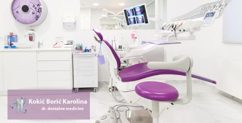 Ciscenje kamenca poliranje pjeskarenje premazivanje Tooth Mousse pastom pregled i edukacija o oralnoj higijeni u Stomatoloskoj ordinaciji Kokic Boric Karolina