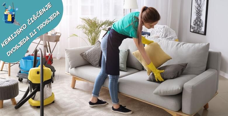 Podarite svom dvosjedu ili trosjedu temeljito kemijsko ciscenje koje uklanja dubinsku prljavstinu mrlje i neugodne mirise uz pomoc servisa za ciscenje Aqua Clean