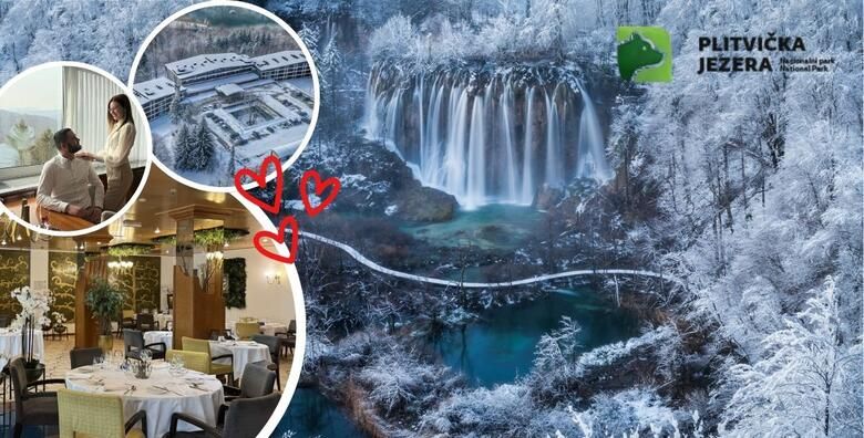 Dan zaljubljenih na Plitvickim jezerima  2 nocenja s polupansionom za dvoje uz romanticnu veceru u 4 slijeda i koristenje SPA zone u Hotelu Jezero 3 