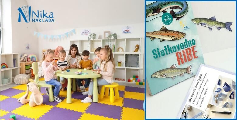 Slatkovodne ribe  edukativne kartice o ribama hrvatskih rijeka i jezera koje poticu djecju znatizelju razmisljanje logiku i grafomotoriku u izdanju Naklade Nika