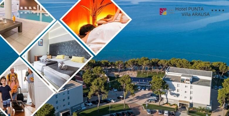 ALL INCLUSIVE LIGHT PROLJETNI ODMOR u Hotelu Punta 4 ili Villi Arausi Vodice  2 noci za 2 osobe  GRATIS paket za 2 djece uz koristenje Spa zone unutarnjeg bazena i sauna