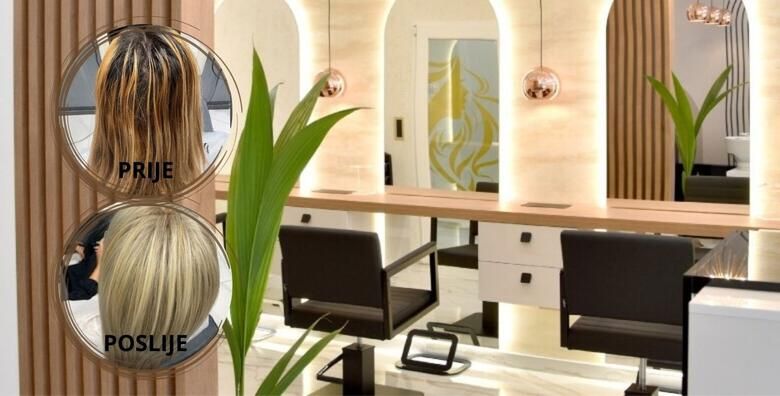 Vrijeme je za novu frizuru Paket usluga koji ukljucuje pranje bojanje cijele duzine ili pramenove sisanje obicnim ili vrucim skarama njegu te frizuru u Studio ljepote Manuela